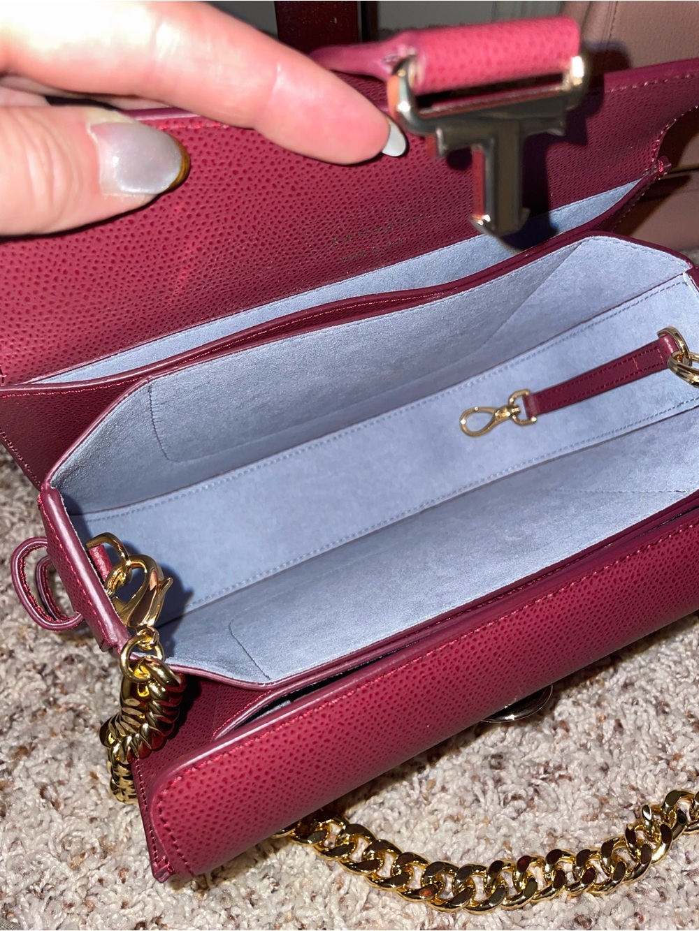 Senreve Cadence crossbody Pebbled Merlot - Picture 11 of 11